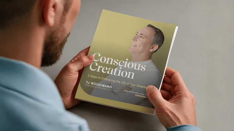 "TJ Woodward, author of 'Conscious Creation,' showcasing his transformative model for living an intentional and purposeful life."
